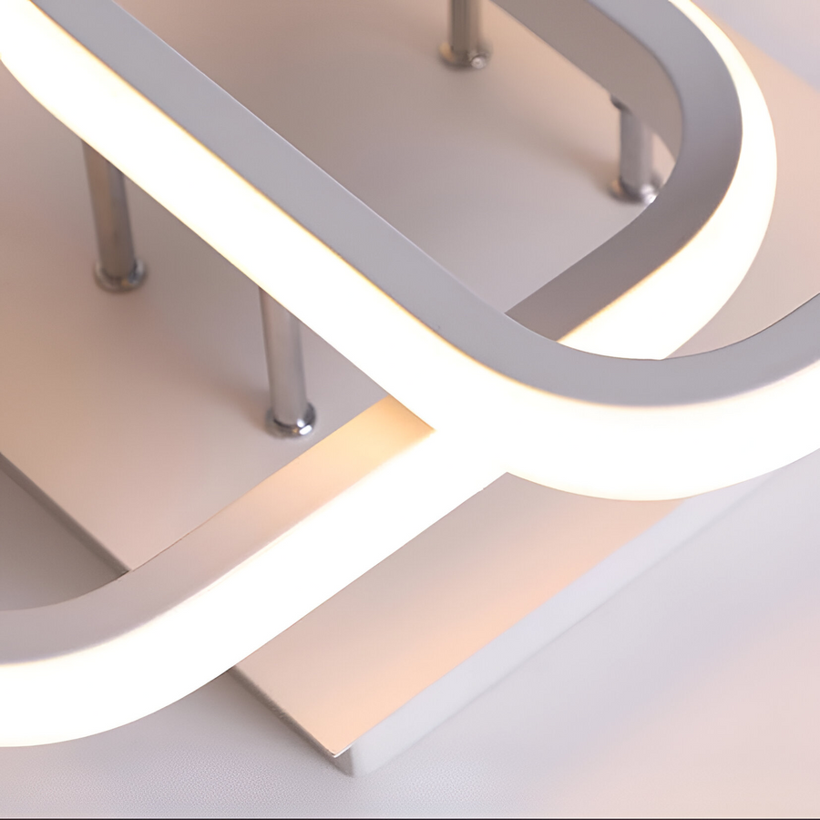 Lustre LED VERTEX Matrix, diamants superposés, cadres métalliques, 11 W, 2 diamants, lumière froide/chaude/neutre 3000K/4000K/6000K, blanc