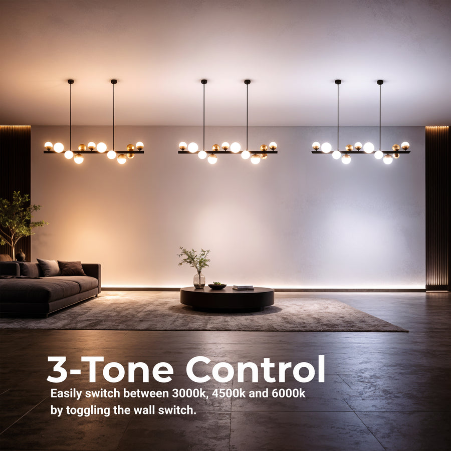 Lustre suspendu LED en acrylique Aurion 29 W avec télécommande, intensité variable, or noir, métal et acrylique