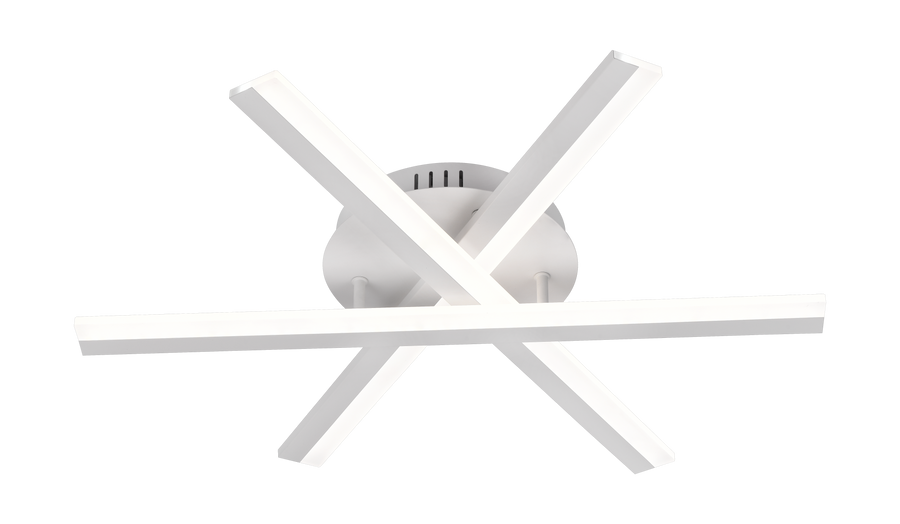 Lustre LED avec télécommande ZOE, 40W, Lumière Froide/Chaude/Neutre, Gradable, Blanc