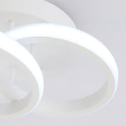 Lustre LED VERTEX CIRCULA 21W, 2 Cercles, Structure en Métal, Lumière Froide/Chaude/Neutre, Blanc