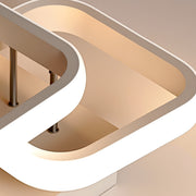 Lustre LED VERTEX Matrix, diamants superposés, cadres métalliques, 11 W, 2 diamants, lumière froide/chaude/neutre 3000K/4000K/6000K, blanc