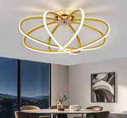 Lustre LED avec télécommande LT770/500GD, 45W, lumière chaude/froide/neutre 3000K/4000K/6000K, variable, métal Aurium