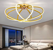 Lustre LED avec télécommande LT770/500GD, 45W, lumière chaude/froide/neutre 3000K/4000K/6000K, variable, métal Aurium