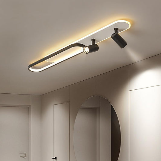 Lustre LED avec projecteur orientable FISSO Camilla 49W, Lumière Froide/Chaude/Neutre, Noir
