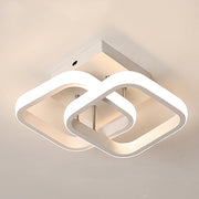 Lustre LED VERTEX Matrix, diamants superposés, cadres métalliques, 11 W, 2 diamants, lumière froide/chaude/neutre 3000K/4000K/6000K, blanc