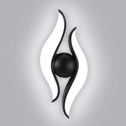 Applique murale LED extérieure et intérieure, 4 Sources x 1W, IP65, ABS, Noir, 3000K