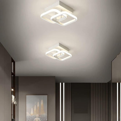 Lustre LED VERTEX Matrix, diamants superposés, cadres métalliques, 11 W, 2 diamants, lumière froide/chaude/neutre 3000K/4000K/6000K, blanc