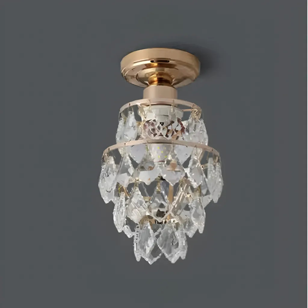 Lustra Ezzelin Cristal, 1xE27, Metal, Auriu Lustre Clasice Default Title Alessandro Design