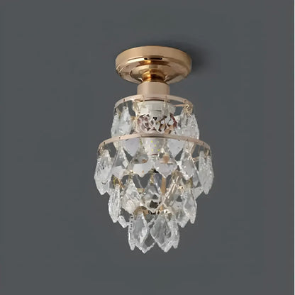 Lustra Ezzelin Cristal, 1xE27, Metal, Auriu Lustre Clasice Default Title Alessandro Design