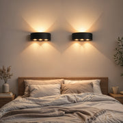 Applique murale d'extérieur LED Ellis, 6 W, 6 sources lumineuses, lumière chaude, noir