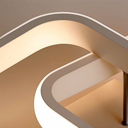 Lustre LED VERTEX Matrix, diamants superposés, cadres métalliques, 11 W, 2 diamants, lumière froide/chaude/neutre 3000K/4000K/6000K, blanc