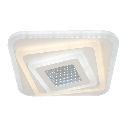 Lustre LED NEXA 3D 46W, Carré, Lumière Froide/Chaude/Neutre, Blanc