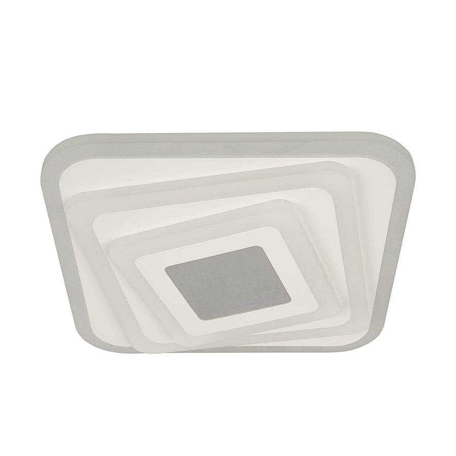 Lustre LED NEXA 3D 46W, Carré, Lumière Froide/Chaude/Neutre, Blanc