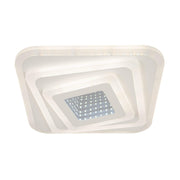 Lustre LED NEXA 3D 46W, Carré, Lumière Froide/Chaude/Neutre, Blanc