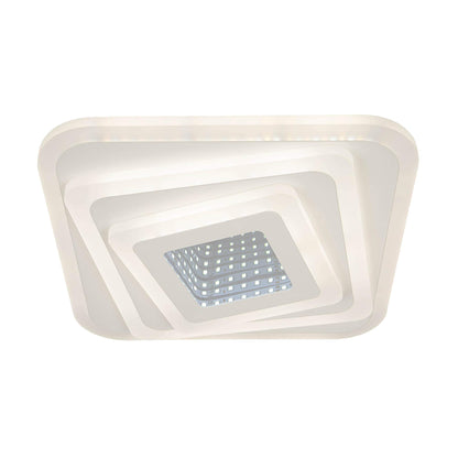 Lustre LED NEXA 3D 46W, Carré, Lumière Froide/Chaude/Neutre, Blanc