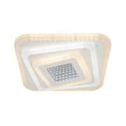 Lustre LED NEXA 3D 46W, Carré, Lumière Froide/Chaude/Neutre, Blanc