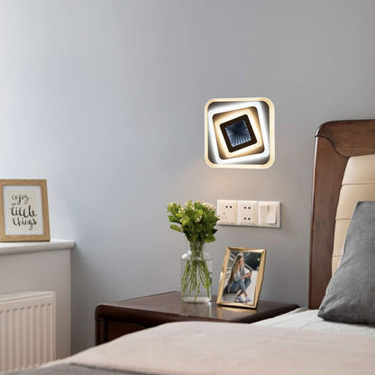 Lustre LED NEXA 3D 46W, Carré, Lumière Froide/Chaude/Neutre, Blanc