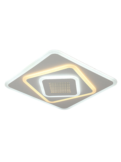 Lustre LED NEXA 3D 46W, Carré, Lumière Froide/Chaude/Neutre, Blanc