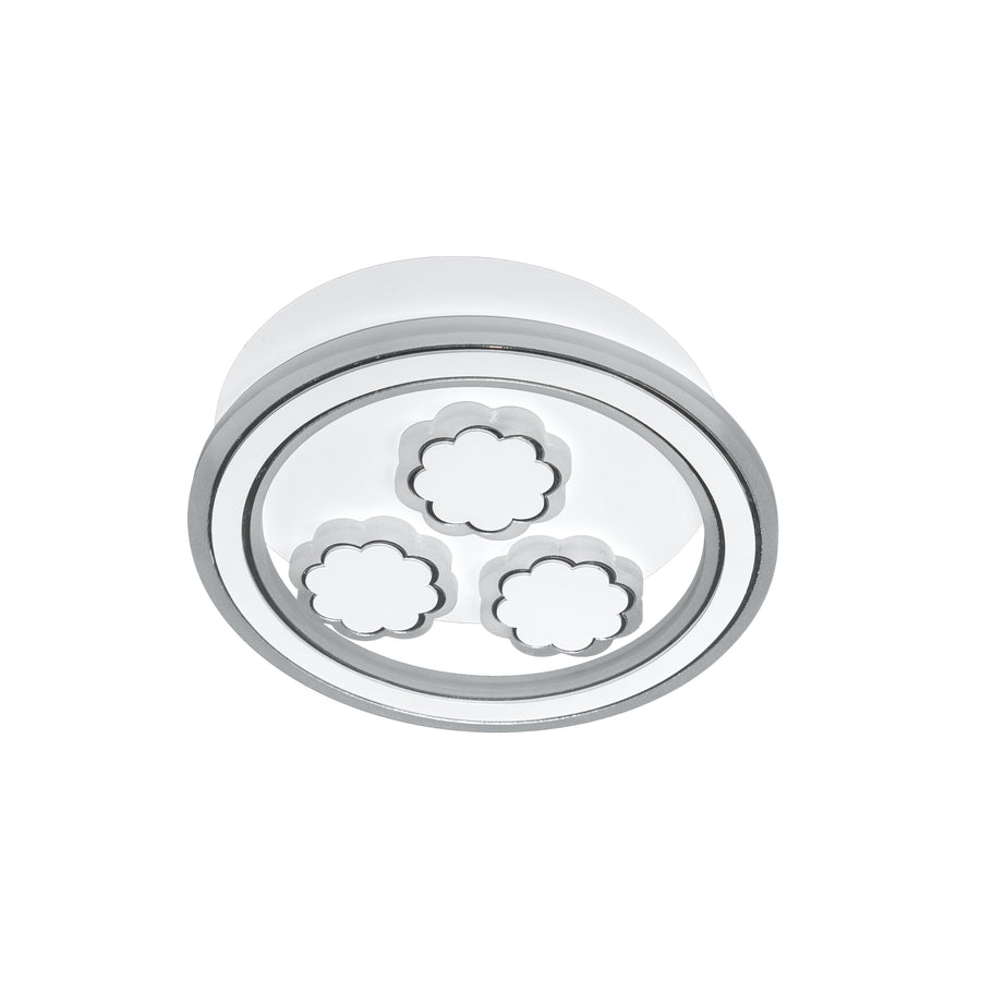 Lustre LED Rylee, 25 W, 3000/4000/6000K, blanc, acrylique