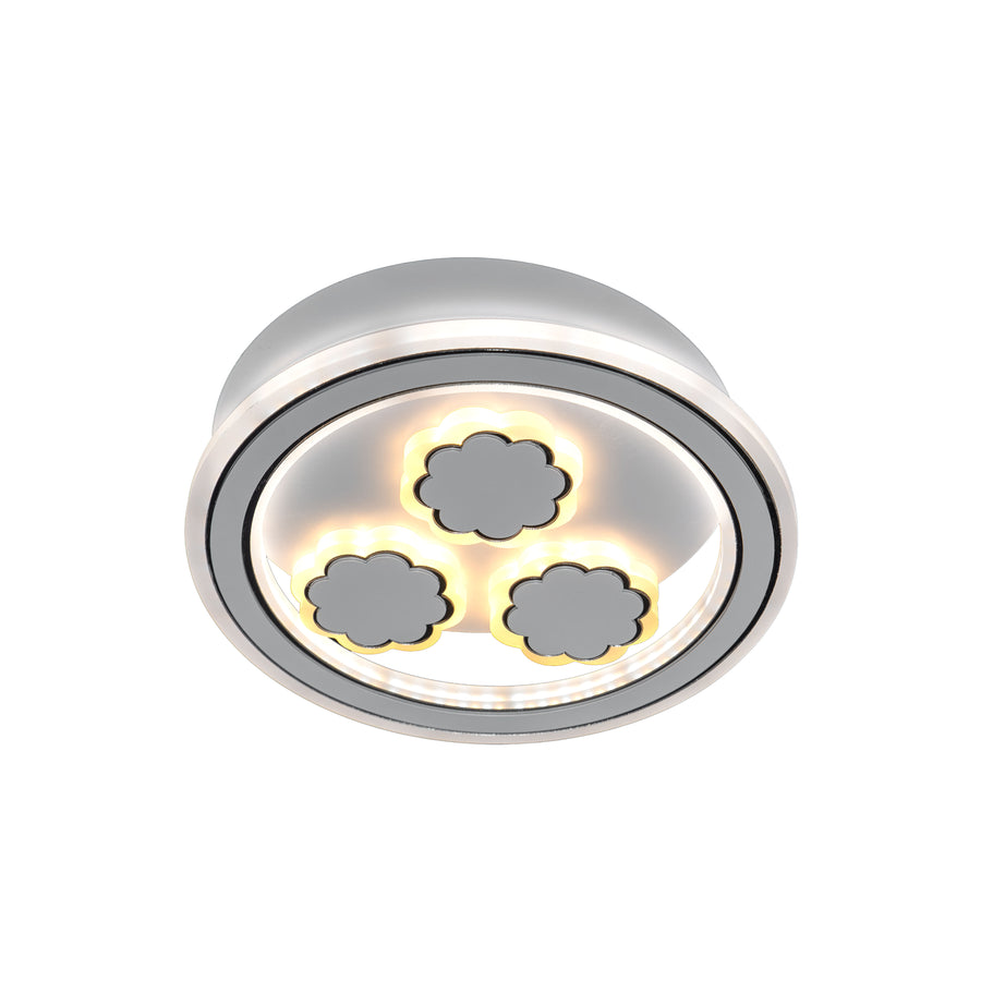 Lustre LED Rylee, 25 W, 3000/4000/6000K, blanc, acrylique