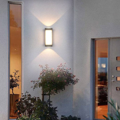 Applique murale LED Fantas extérieur et intérieur, 2 sources x 1W, IP65, métallique, noir, 3000K