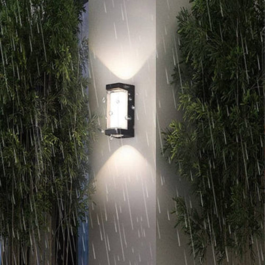 Applique murale LED Fantas extérieur et intérieur, 2 sources x 1W, IP65, métallique, noir, 3000K