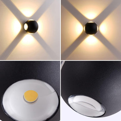 Applique murale LED AX240, Extérieure, 4 Sources, 4W, Noir, 3000K