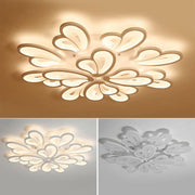 Lustre LED avec télécommande BLOSSOM 146W, 12 Pétales, Lumière Froide/Chaude/Neutre 3000k/4000k/6000k, Dimmable, Blanc