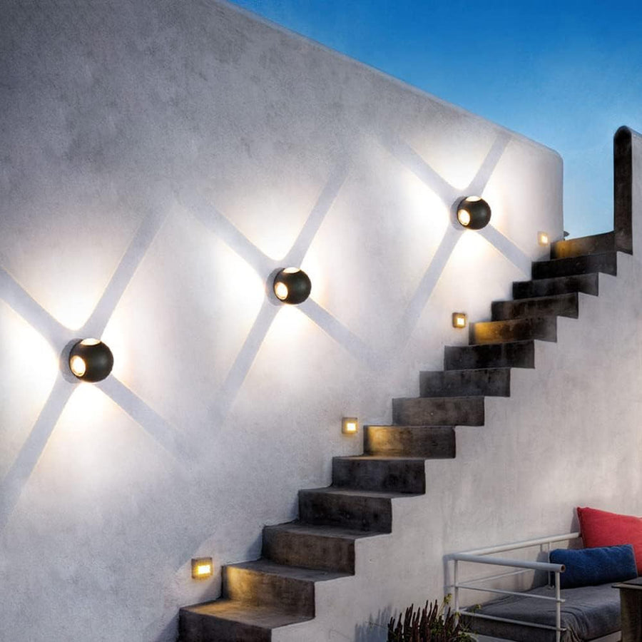 Applique murale LED AX240, Extérieure, 4 Sources, 4W, Noir, 3000K
