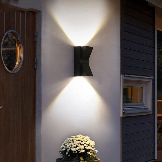 Applique murale LED extérieure et intérieure, 6W, 2 sources x 5W, IP65, ABS, noir, 3000K, AX100/2BK Applique murale extérieure Default Title Alessandro Design
