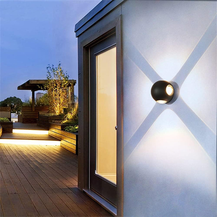 Applique murale LED AX240, Extérieure, 4 Sources, 4W, Noir, 3000K