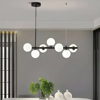 Lustra cu bec moderna LOFT Pavilion, 7x G9, Negru, Metal, Inaltime Reglabila Lustre Moderne Default Title Alessandro Design