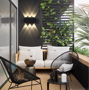 Applique murale d'extérieur LED Ellis, 6 W, 6 sources lumineuses, lumière chaude, noir