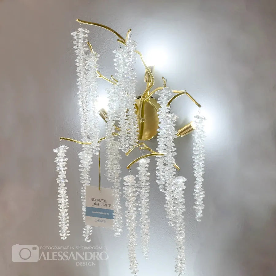 Lampe Cristal Chandler 3x G9 Or