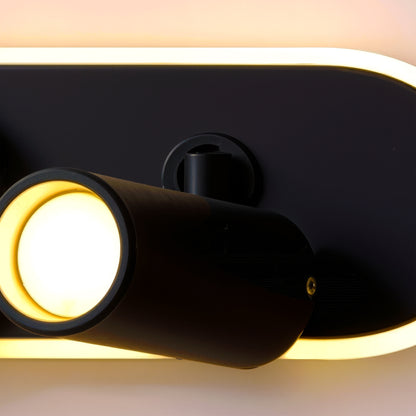 Lustre LED avec projecteur orientable FISSO Camilla 49W, lumière 3000/4000/6000k, Noir