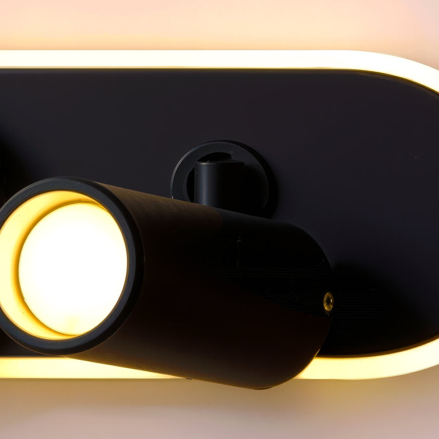 Lustre LED avec projecteur orientable FISSO Camilla 49W, lumière 3000/4000/6000k, Noir