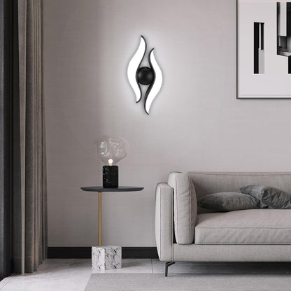 Applique murale LED extérieure et intérieure, 4 Sources x 1W, IP65, ABS, Noir, 3000K