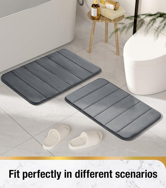 Tapis de bain, 50x80 cm, gris, tapis de bain antidérapants et absorbants Default Title Alessandro Design