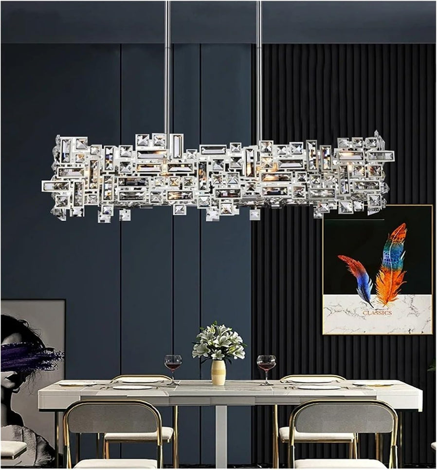 Lustre en cristal RZ-2/780x280GD, 10xE14, 78X28cm, hauteur réglable, or brillant, hauteur réglable, design élégant