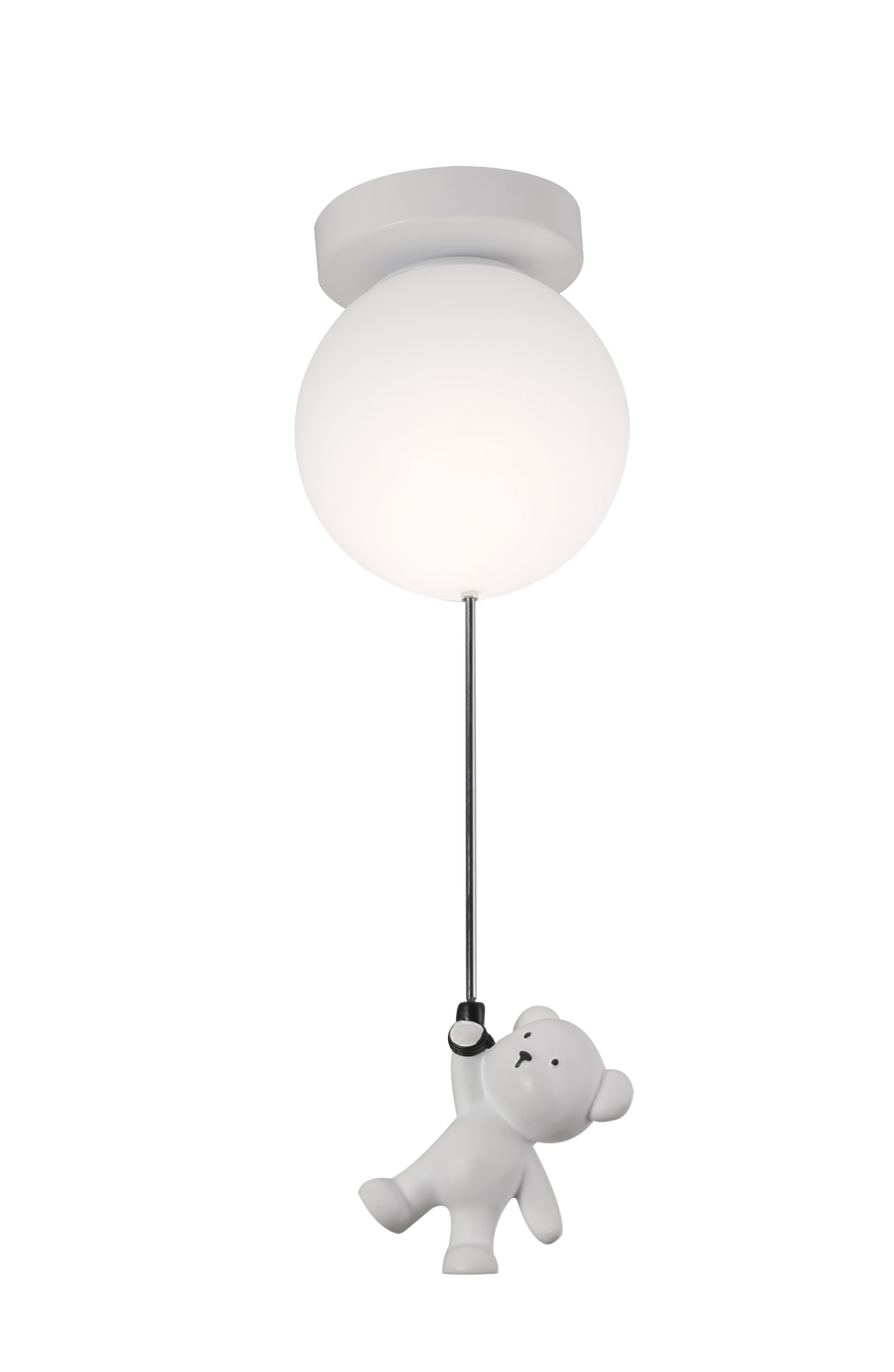 URSULETI Lustre LED Globe 20cm, Hauteur 52cm, 1xE27, Suspendu