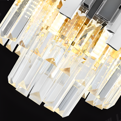 Lustre en cristal BLOIS Eleganza 8xE14, diamètre 49cm, argent, hauteur réglable