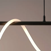 DIVINO Lustre LED avec Tube Flexible en Silicone - 24W, Lumière Orientable, Noir Mat