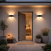 Applique murale d'extérieur LED Ellis, 6 W, 6 sources lumineuses, lumière chaude, noir