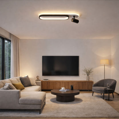 Lustre LED avec projecteur orientable FISSO Camilla 49W, lumière 3000/4000/6000k, Noir