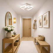 Lustre LED VERTEX Matrix, diamants superposés, cadres métalliques, 11 W, 2 diamants, lumière froide/chaude/neutre 3000K/4000K/6000K, blanc