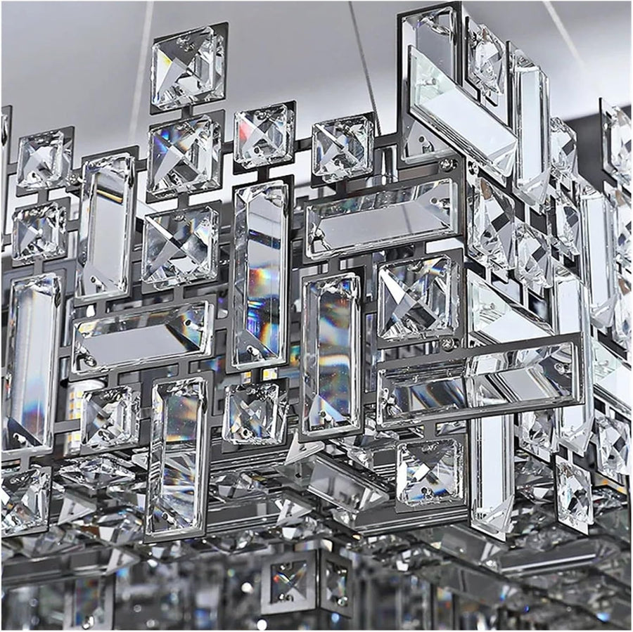 Lustre en cristal RZ-2/500x500GD, 10xE14, diamètre 50 cm, hauteur réglable, or brillant, hauteur réglable, design élégant