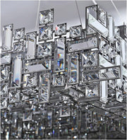 Lustre en cristal RZ-2/780x280GD, 10xE14, 78X28cm, hauteur réglable, or brillant, hauteur réglable, design élégant