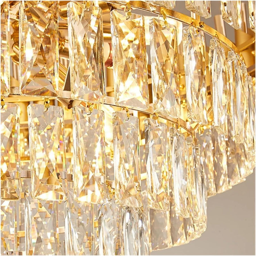 Lustre en cristal VERSAILLES Supremo, CC900/800GD, 12xE14, diamètre 80 cm, or brillant, hauteur réglable, métal et cristal