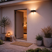 Applique murale d'extérieur LED Ellis, 6 W, 6 sources lumineuses, lumière chaude, noir