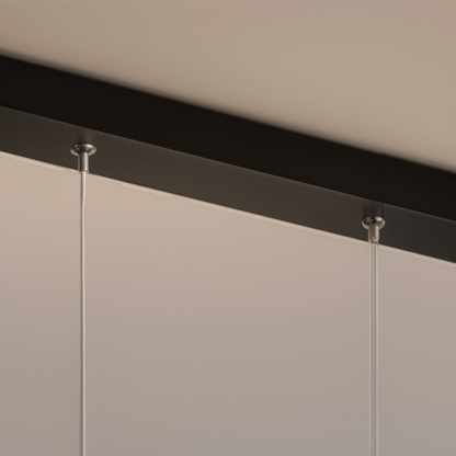 Lustre LED suspendu avec télécommande ZIGZAG 27W, Lumière Froide/Chaude/Neutre, Dimmable, Noir, Hauteur Réglable